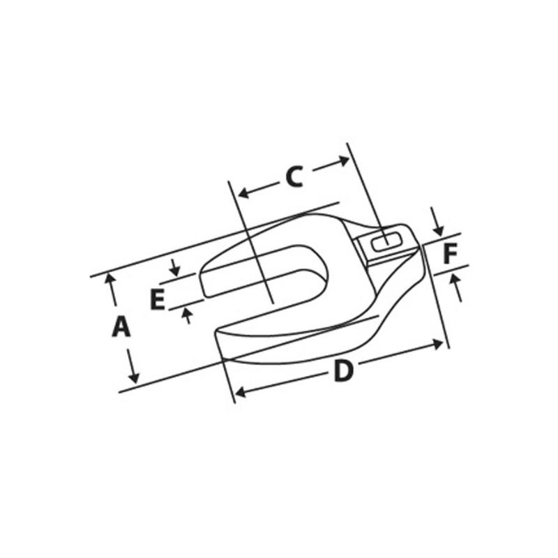 TMCOS18 - Klucz pazurowy 1/4" płaski, Flank Drive® Plus, 9/16"