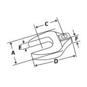 TMCOS18 - Klucz pazurowy 1/4" płaski, Flank Drive® Plus, 9/16"