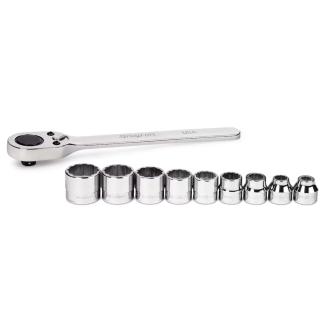 210RARFA - Zestaw nasadek 3/8" z grzechotką, 12-kątnych, niskoprofilowych, 1/4" - 3/4" (10 szt.)