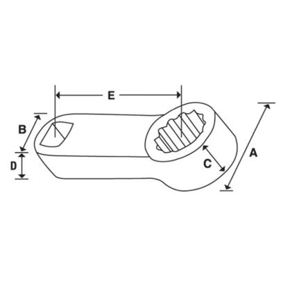 TRDHM7 - Końcówka nasadzana oczkowa 1/4", 12-kątna, 7 mm