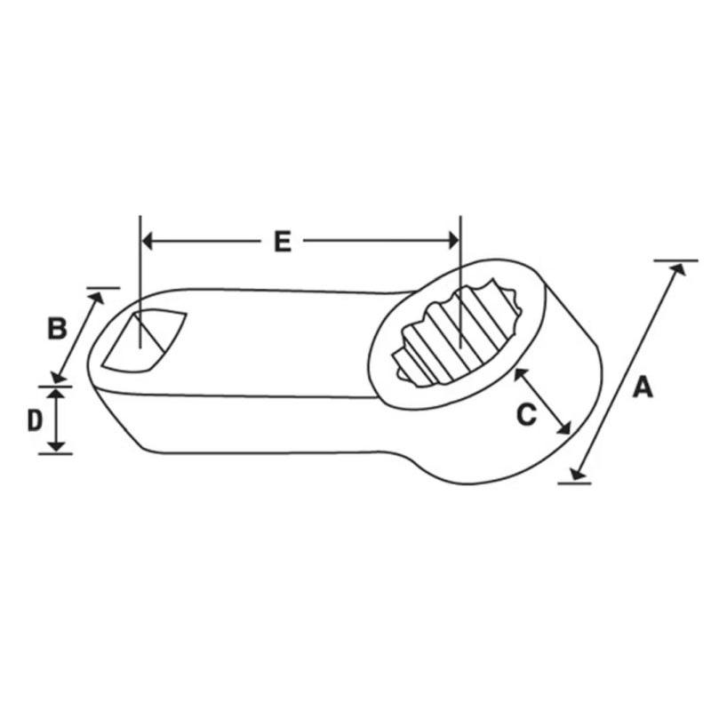 TRDHM6 - Końcówka nasadzana oczkowa 1/4", 12-kątna, 6 mm