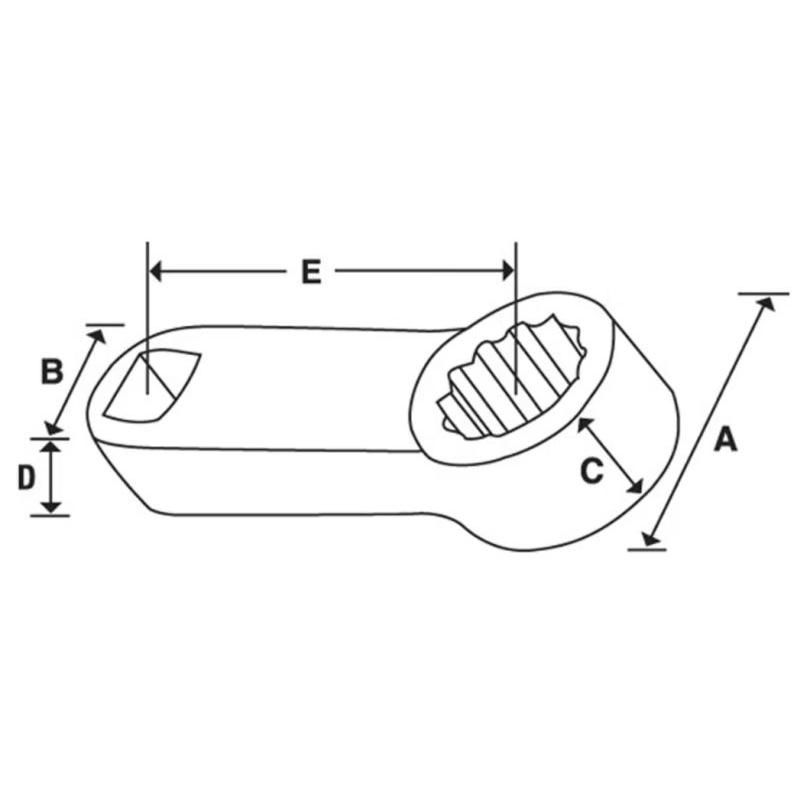 TRDHM8 - Końcówka nasadzana oczkowa 1/4", 12-kątna, 8 mm