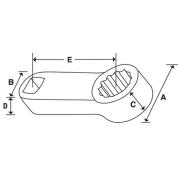 FRESL18 - Końcówka nasadzana oczkowa 3/8", Spline, niskoprofilowa, 9/16"