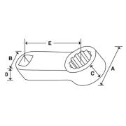 FRESL30 - Końcówka nasadzana oczkowa 3/8", Spline, niskoprofilowa, 15/16"