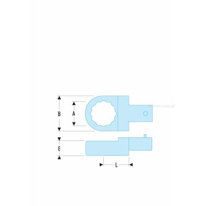 13.22 - Końcówka oczkowa - złącze 14 x 18 mm